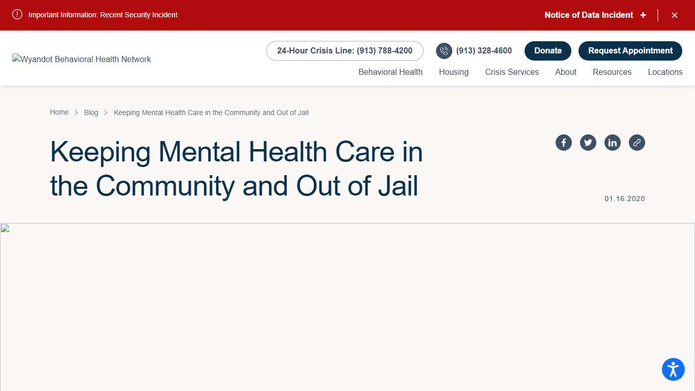 Keeping Mental Health Care in the Community and Out of Jail Wyandot Behavioral Health Network